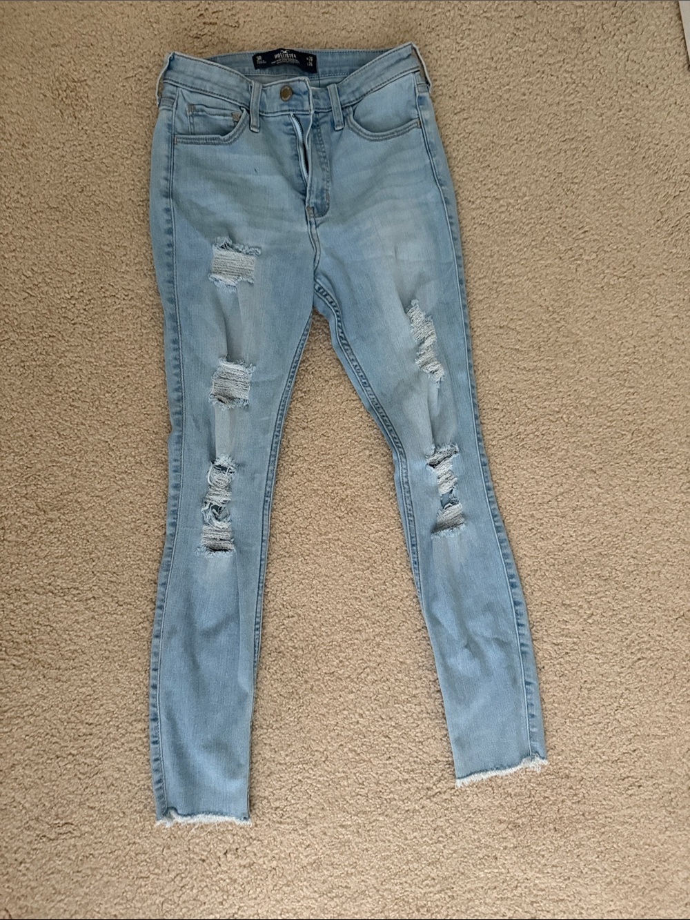 Hollister Light Blue Ripped Skinny Jeans